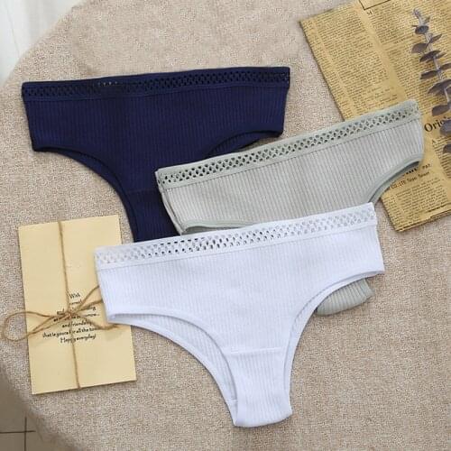 3pcs Cotton Panties For Woman Briefs Underwear For Women Female Sexy Panties Underpants Ladies Intimates Tanga Woman BANNIROU