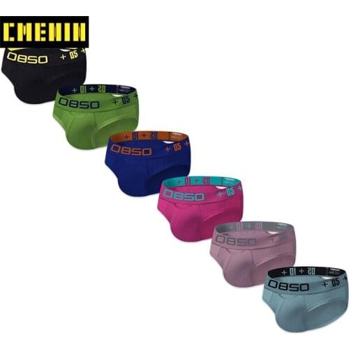 6Pcs/lot Soft Cotton Gay Sexy underwear Men Jockstrap Briefs LOGO High Quality Men Bikini Mens Underwear Innerwear Top BS3513