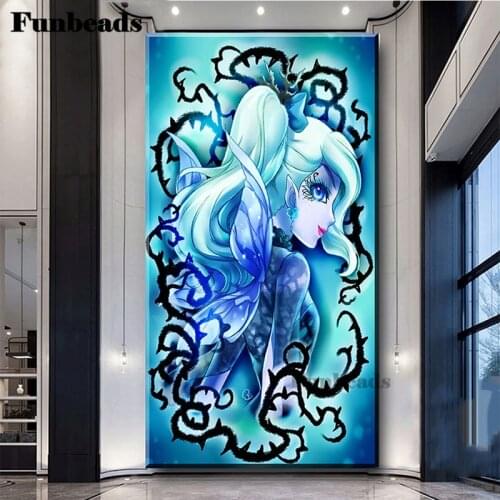 Queen of Pretty Girl 5D DIY Diamond Embroidery Full Square Round Diamond Painting Art Cartoon Mosaic,Snow Lady,Fairy Gift FF5587