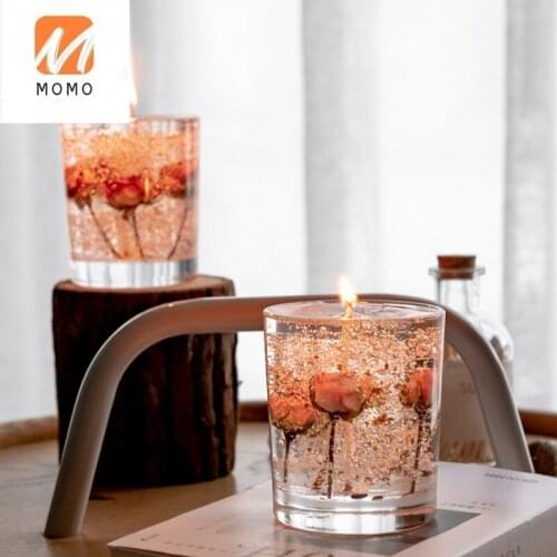 Rose Jelly Aromatherapy Candle Non-Soothing Sleep Aid Handmade Fragrance Smoke-Free Romantic Gift Box exquisite High grade