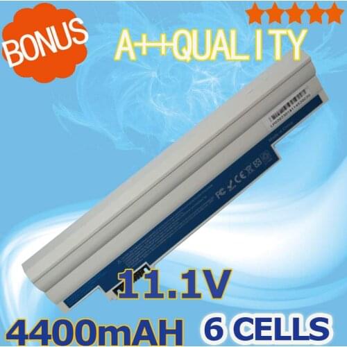 4400mAh white battery for AcerAspire One 522 D255 722 AOD255 AOD260 D255E D257 D260 D270 AL10A31 AL10B31 AL10G31