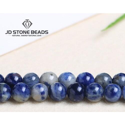 Wholesale Natural Imported Dark Blue Sodalite Beads For Jewelry Making Strand 6 8 10 12mm Pick Size DIY Accessory