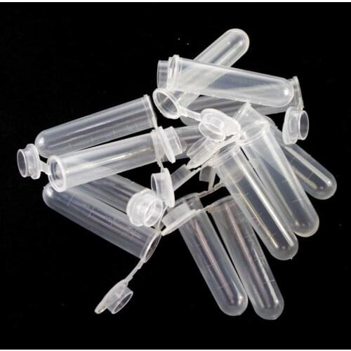 LOT100 5ml Lab PP Scale Centrifuge Tube Round-bottom With Cap EP Tube PCR Tube Sample Specimen