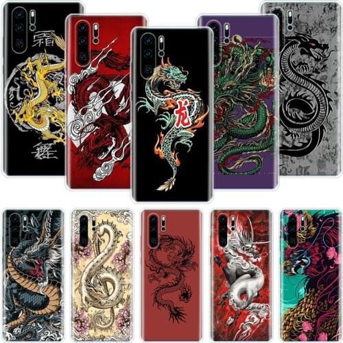 Asian Dragons Animal Tattoo Phone Case For Huawei Honor 10 9 20 9X 8A 8X 8S 7A 7X Lite Pro 10i 20i Y5 Y6 Y7 Y9 2019 Cover Coque