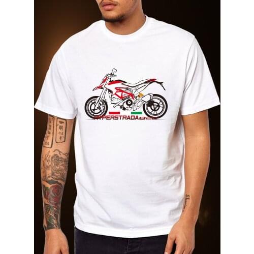 KODASKIN Motorcycle Style 100% Cotton for Ducati Hyperstrada 820 Casual Short Sleeve O-Neck T Shirt