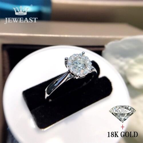 Natural Diamond 18K Gold Pure Gold Ring Beautiful Gemstone Ring Good Upscale Trendy Classic Party Fine Jewelry Hot Sell New 2020