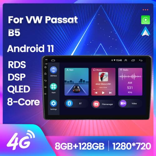 New Car Radio Android 11 Quad Core For Volkswagen VW Passat B5 2000-2005 Auto Stereo Multimedia Navigation GPS Carplay No 2din