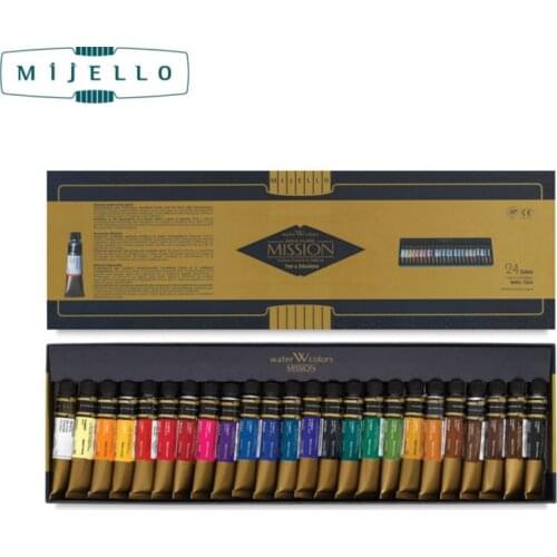 Mijello gold 24 colors watercolor master high concentration pure golden mission natural pigment watercolour paints
