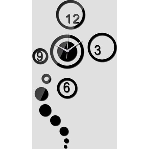 2019 new arrival lovely art diyclock wall clock Living Room Quartz Acrylic clocks mirror watch safe novelty home decoration kids