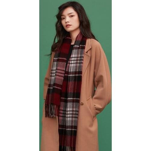 Shanghai story official flagship store JK college style cashmere scarf Japanese Plaid neck high end warm gift