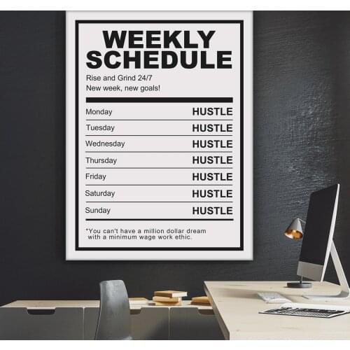 Art Suppliers For Pictures Motiviation Words Success Weekly Schedule Art Wall Prints Inspirational Quote Canvas Wall Painting