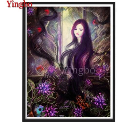 Princess girl with long hair 5D DIY Diamond Embroidery diamond Stitch mosaic Kit Full drill Diamond Painting home decor