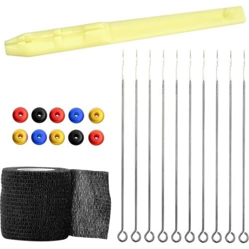 Hand Poke Stick Tattoo Kit Tattoo Bandage w/10 Needles DIY Tattoo Supply Kit