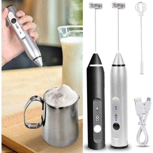 Handheld Electric Egg Beater USB Charging Milk Frother Drink Mixer for Coffee Kitchen Accessories Egg Tools MUMR999