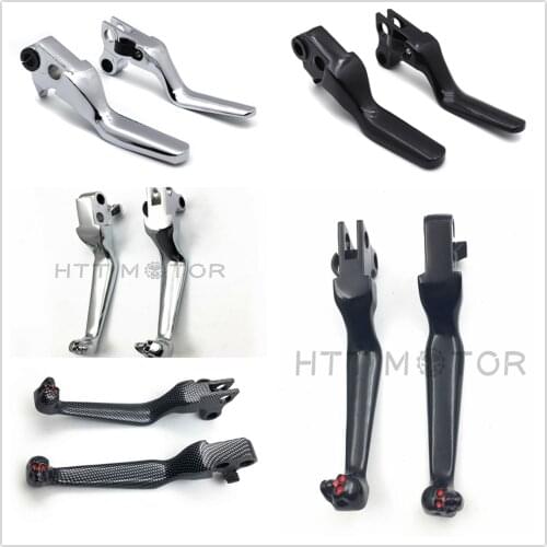 Skull Brake Clutch Levers for Harley Davidson Fat Boy Dyna Road King FX XL FL Ultra Aftermarket Motorcycle Parts Carbon Fiber