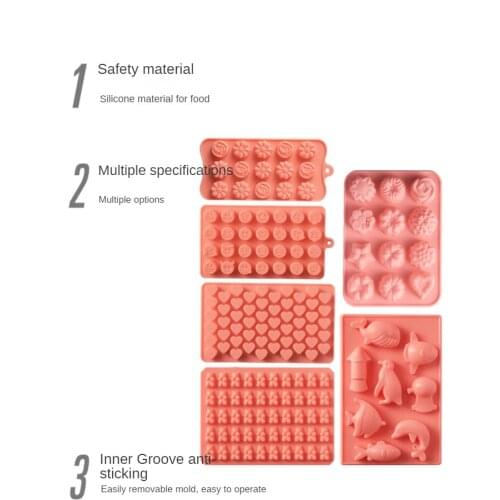 Silica gel QQ sugar cartoon pudding mold cheese jelly lollipop chocolate homemade