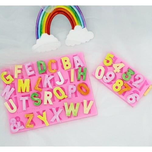 Embossed letter and digital silicone mold, fondant mold chocolate mold, lace mold, cake decoration mold