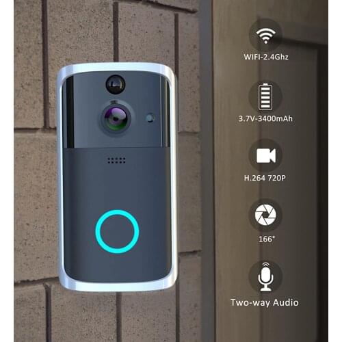 WiFi Visual Video Phone Door Bell Wireless Smart DoorBell Camera 2way Audio Video Doorbell Infrared Night View PIR Motion Sensor