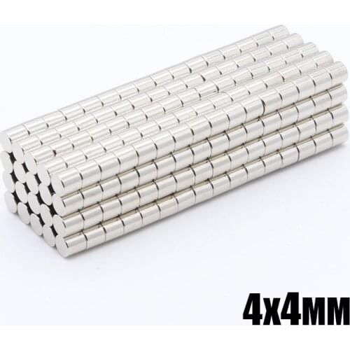 1000pcs 4x4 mm Neodymium Round disc Magnets 4x4 N35 ndfeb Strong Super Permanent Magnet high quality 4*4 Handicrafts DIY
