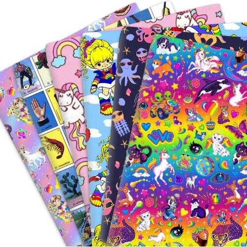 145*50cm Unicorn Cartoon 100% Pure Polyester Cotton Material Fabric Patchwork Sewing Quilting Needlework DIY Cloth Sewing