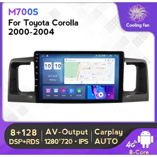 2 Din Android DSP IPS 6+128G Car Radio DVD Player For Toyota Corolla E120 BYD F3 2000- 2006 Multimedia GPS Navigation WIFI BT