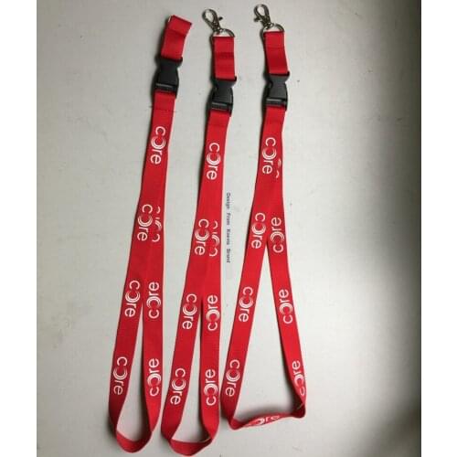 CUSTOM 300 pcs Fashion Basket Ball Team White Logo Red Lanyards Promotion Spirit Team Lanyards DHL shipping