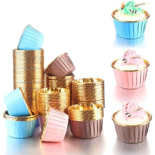 50PCS/pack Muffin Cupcake Liner Cupcake Wrappers Baking Cake Paper Cups Tray Case DIY Pastry Tools Home & Kitchen Supplies