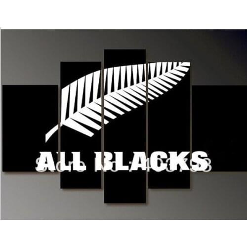 5P modern Oil painting on canvas black one leaf for home decoration free shipping