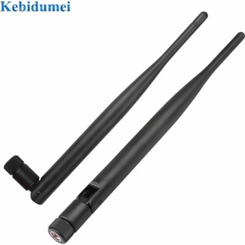 Kebidumei SMA Male Wireless Router 2.4 GHz 5dBi WiFi Antenna 802.11b/g For Mini PCI U.FL IPX To RP SMA Male Pigtail Cable