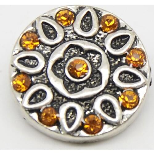 Shining Charm Rhinestone Styles Alloy Snap Button Fit For 18MM Snap Button
