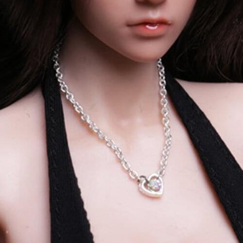 1:6 Scale Necklace chain female action figure gold Four-leaf clover diamond necklace Clavicular Jewelry 12" doll accessories