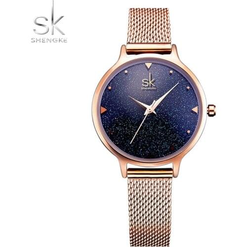 Rose Gold SK Women Watch 2021 Sky Lady Wrist Watches Mesh Female Clock For Dropship Gifts Luxury Brand Watches relogio feminino