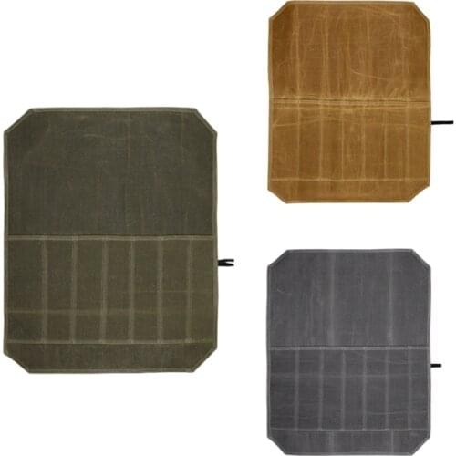 Hot XD-Knife Roll Case, Waxed Canvas Cutlery Knives Holders Protectors, Home Kitchen Cooking Tools and Utensils Wrap Bag