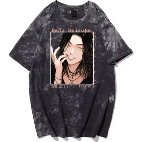 Tokyo Revengers Print T-Shirt Harajuku Funny Baji Keisuke Street Style T-shirt Cute Manga Fashion Summer Hip Hop Tops Tees