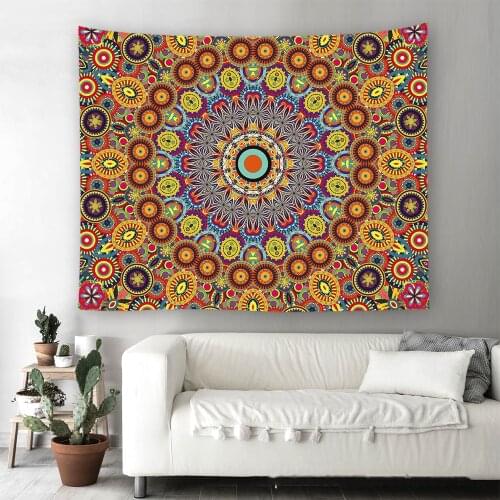 Indian Color Mandala Tapestry Wall Hanging Blanket Camping Tent Travel Mattress Bohemian beach towel sitting blanket