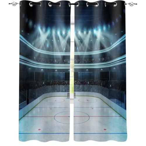 Ice Hockey Field Blackout Curtains For Living Room Window Curtains For Bedroom Kitchen Curtains Drapes Blinds