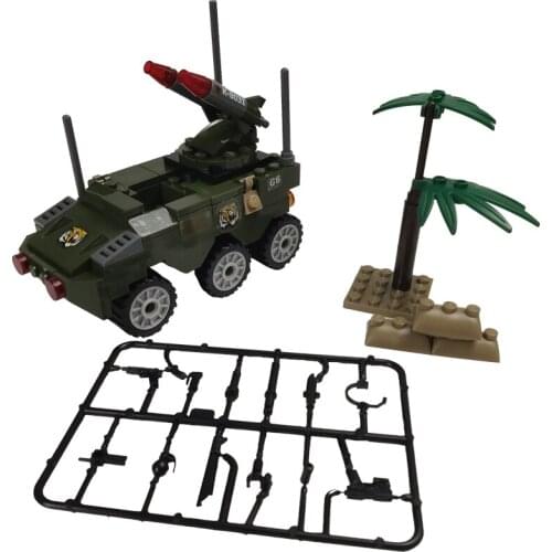 Military Compatible Car Model Toys Cultivate Interest Educational Building Blocks Suitable for Kids Birthday Present Military