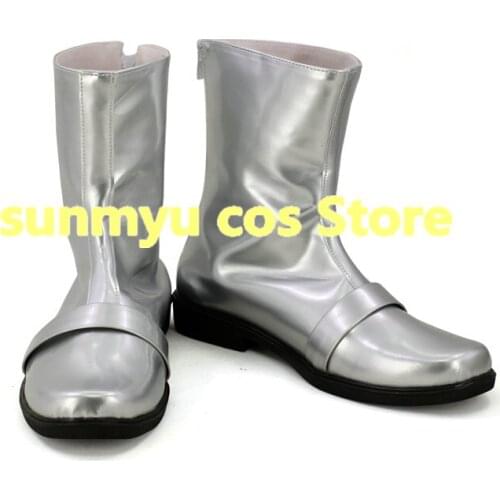 Kamen Rider 1 go Masked Rider one Silver Boots Shoes Cosplay Custom Size Halloween