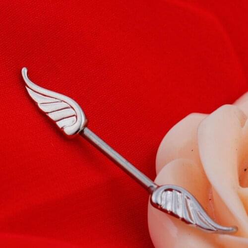 Punk Rock Style Double Wing Angel Nipple Ring Shield Rings Fashion Body Piercing Jewelry