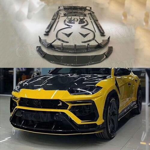 Dry Carbon fiber body Kit Bumper Guard Front Lip Rear Diffuser Spoiler Side Skirts Trunk Trims case For Lamborghini Urus