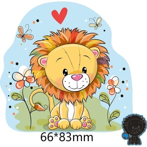 Metal Cutting Dies cute lion New Scrapbook paper Decoration Embossing DIY Paper Card Craft 66*83mm