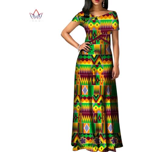 Fashion African Dresses for Women Dashiki short sleeve Africa clothing Plus Size Patchwork Party Dresses for Women WY3924