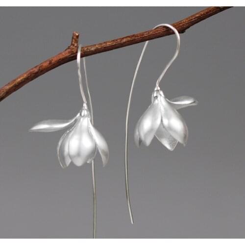 Fashion Flower Drop Earrings for Women Wedding Engagement Jewelry Accessories Girl Gift Vintage Women Earrings Drop Shipping
