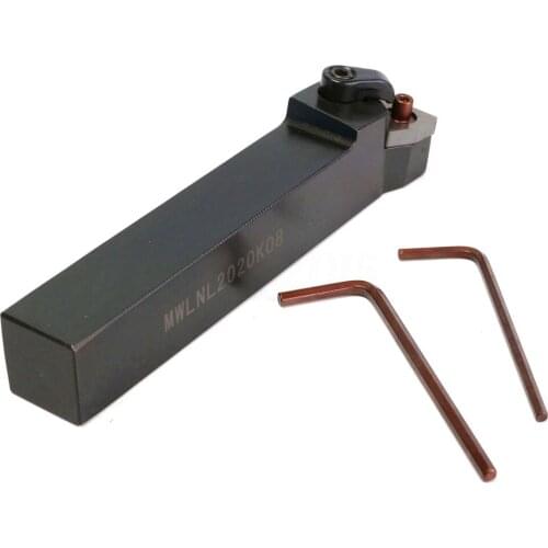 MWLNL 2020K08 Milling Tool 95 Degree Indexable Turning Tool Holder + 2Pcs Wrenches for CNC Lathe