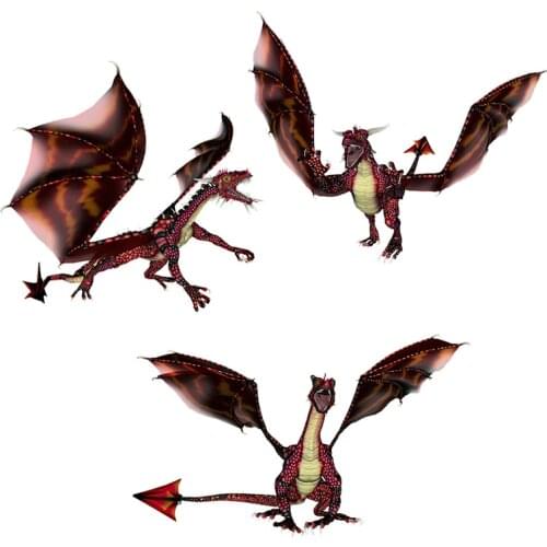 Dawasaru Cool Red Dragon Car Sticker Personalized Waterproof Decal Laptop Truck Motorcycles Auto Decoration Accessories