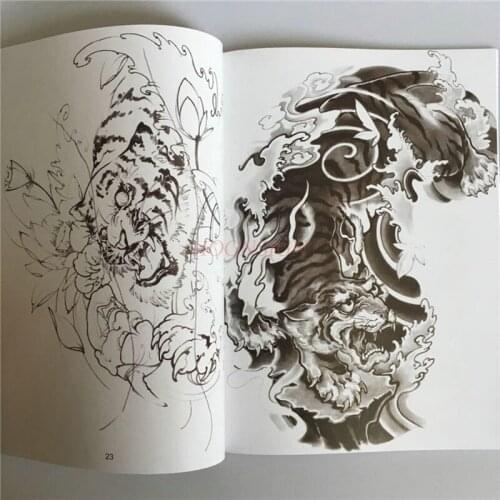Arm tattoo 2021 Tattoo Book Tatoo Painting Album Atlas New Books Tiger Phoenix Peacock Eagle Flower Arm Leg Snake Embroidered