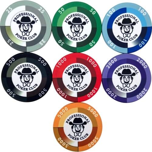 Professional Casino Poker Chip of 10g Ceramic Pokerchips Sliseanna Ceirmeacha