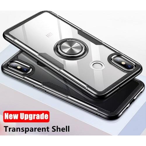 Transparent Case For Little Poco X3 NFC X2 ShockProof Magnetic Ring Case Cover For Xiaomi Mi 10T 9T 9 8 Lite Note 10 Pro SE Case