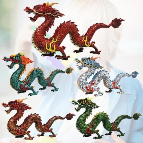 PVC Pragmatic Chinese Dragon Feng Shui Sculpture Portable Dragon Figures Delicate for Home Decor