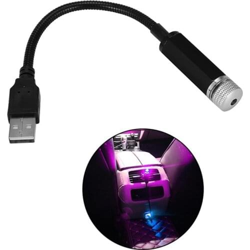 Romantic LED Night Light Car Ceiling Projector Light USB Interface Mini Projector Lamp 360 Degrees Adjustable Ambient Lamp